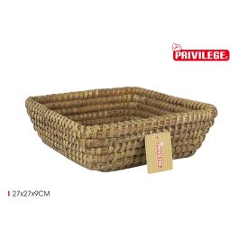 Cesta Cónica de Mimbre Cuadrada 27x27x9 cm Korne - Privilege (12 Unidades)