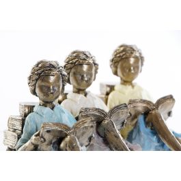 DKD Home Decor Figura Moderno 12 Unidades 5.5 x 7.5 x 14.5 cm Amarillo Azul