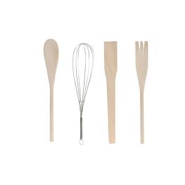 DKD Home Decor Bote Utensilios Tradicional Verde Beige 12x12x25 cm Set de 5 piezas Dolomite MDF Apto Lavavajillas