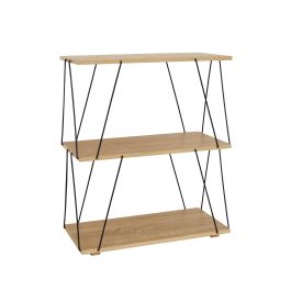 Inde Estanteria 3 Niveles Metal-Madera Black Moblekit 60x30x71.2 cm