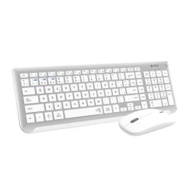 Teclado y Ratón Inalámbrico Subblim Combo Dual Prestige Extendido/ Blanco y Plata Precio: 29.49999965. SKU: B19GDCTAJN