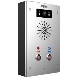 Fanvil i16S-02P Intercomunicador IP Alámbrico con 1 Botón, PoE y Protección IP65 de Acero Inoxidable para Pared