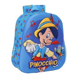 Mochila Infantil 3D Clásicos Disney Pinochio Azul 27 x 33 x 10 cm