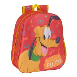 Mochila Infantil 3D Clásicos Disney Pluto Naranja 27 x 33 x 10 cm
