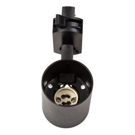 Lumiastra Foco Carril Monofásico GU10 Orientable Negro - Sin Bombilla, Solución de Iluminación para Tiendas, Exposiciones y Comercios