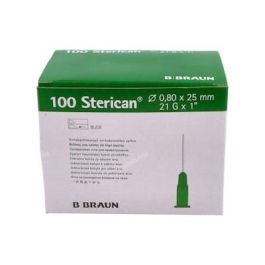 B. Braun Agujas Sterican 21G - 0,8x25 mm Verde 100 Unidades Precio: 4.99410681. SKU: B1AFA6D6QV
