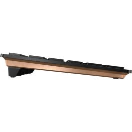 Cherry DW 9100 SLIM, Teclado Inalámbrico RF + Bluetooth QWERTZ Suizo Negro con Ratón Óptico, AES, USB-C