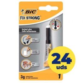 Bic 9017583 Pegamento en Tubo Fix Strong Instantáneo para Plástico, Porcelana y Madera, 3g, Pack 24 Unidades Precio: 35.50000003. SKU: B1EAPJH926