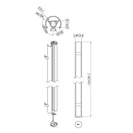 Vogels Puc 2415 Connect-It Pole 150Cm Silver Silver (PUC2415S)