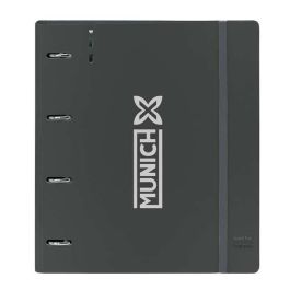 Carpeta de anillas Munich Topo Negro 27 X 32 X 4 cm