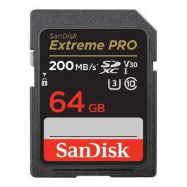 SanDisk Tarjeta de Memoria SDXC Extreme Pro 64GB UHS-I U3 V30 - 200MB/s Lectura, 90MB/s Escritura para Video 4K