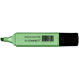 Q-connect Rotulador fluorescente pastel verde punta biselada trazo 1-5 mm
