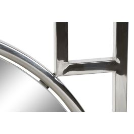 DKD Home Decor Espejo Oriental Plateado Acero y Cristal 70 x 70 x 2 cm