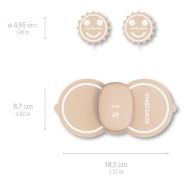 Medisana TT 250 Dispositivo Alivio Dolor Menstrual TENS con 4 Electrodos para Abdomen y Espalda Color Beige
