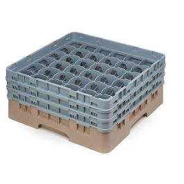 CAMBRO - 36S638-184 - Cesta de lavado 36 comp. 3 alturas - 7,2 cm Ø máx. - alt. máx. 17,6 cm - 50 x 50 x 22,5 cm - Beige Precio: 76.4999994. SKU: B1FS2J478A