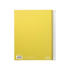 Cuaderno Espiral Liderpapel A4 Micro Jolly Tapa Forrada 140H 75 gr Cuadro 5 mm 5 Bandas4 Taladros Color Amarillo