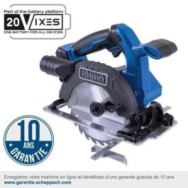 Scheppach BC-CS165-X Sierra Circular 20V IXES, 165mm Diámetro Hoja, 20mm Calibre, sin Batería ni Cargador