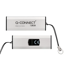 Q-connect Memoria USB 128 GB 3.2 Tipo C Flash Drive Plateado