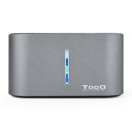 TooQ TQDS-805G Docking Station para Discos Duros 2.5/3.5" HDD/SSD USB 3.0/3.1 Gen1 con Clonación Autónoma 8TB SATA Gris Aluminio