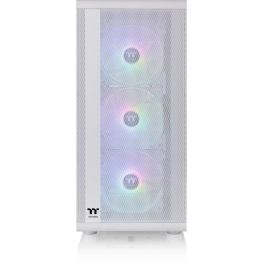 Thermaltake S200 TG ARGB Caja PC Midi Tower Blanca con Panel Lateral Cristal Templado e Iluminación ARGB, Soporte Ventiladores 120/140mm