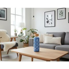 Inde Botella de Agua de Vidrio y Silicona 400 ml con Dimensiones 6x6x20 cm