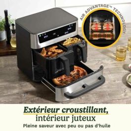 Cuisinart CUI3030050197136 Freidora de aire AFT13XSSE - Capacidad 13,6 L - Tanque doble + 1 cajón - Negro/Acero inoxidable - 2400 W