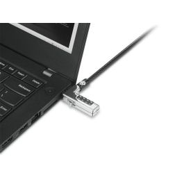 Lenovo Candado Cable Combinación NanoSaver con Botón Pulsador para Seguridad Antirrobo Portátiles, Docking, Monitores
