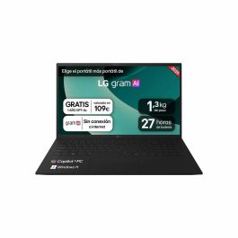 LG Gram 15Z80T-G.AU75B Portátil AMD Ryzen AI 7 350, 16 GB LPDDR5x-SDRAM, 512 GB SSD, Pantalla Full HD 15.6", Windows 11 Home, Negro