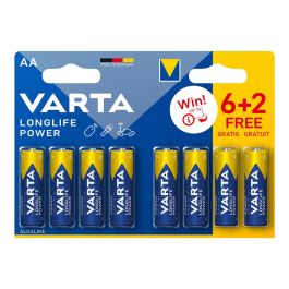 Ult. unidades pack 10 blisters 6+2 pilas aa longlife power varta