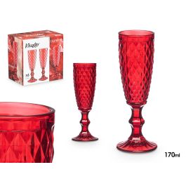 Vivalto Copa Cava Diamante Roja 170 ml 7x20x7 cm (Set de 24) Precio: 35.50000003. SKU: B1B3LNERJW