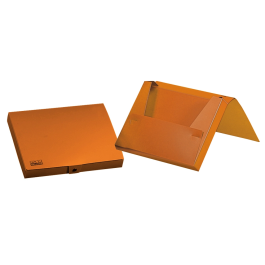 Liderpapel Carpeta Portadocumentos con Gomas Polipropileno Din A4 Naranja Fluor Lomo 25 mm Capacidad 100 Hojas