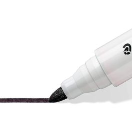 Staedtler Rotulador Lumocolor 351 para Pizarra Blanca, Punta Redonda 2 mm, Recargable, Color Negro