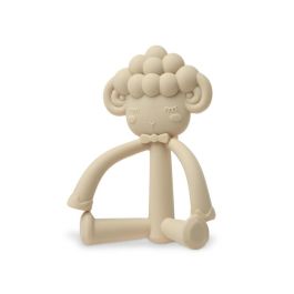 KioKids Mordedor de Silicona para Bebé, Ovejita Patilarga Beige, Alivio Dentición, con Texturas Masajeadoras, +3 Meses, Libre de BPA y Ftalatos
