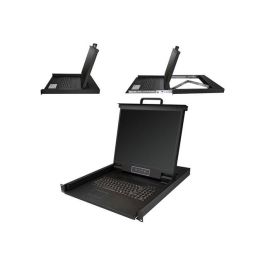 StarTech.com Consola KVM Montaje en Rack 1U con Pantalla LCD de 19" 1280x1024, Teclado y Touchpad Integrados, USB/VGA