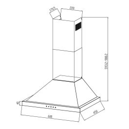 Campana Convencional Cecotec Flux PT 604000 Acero