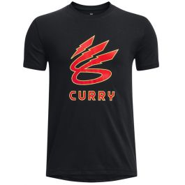Camiseta de Manga Corta Hombre Under Armour Curry Lightning Logo Negro 14-16 Años