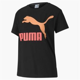 Camiseta de Manga Corta Mujer Puma Classics Logo Tee Negro