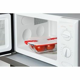 Pyrex PYR3426470284530 Set de 3 fiambreras Cook & Heat de Vidrio Cuadradas con Válvulas de Vapor, Especial Microondas - 1 L