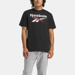 Camiseta de Manga Corta Hombre Reebok Identity Big Negro