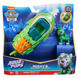 Paw Patrol Vehículo Rocky Aqua Pups 6066142 Spin Master