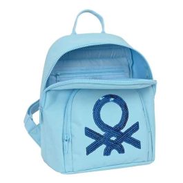Mochila Casual Benetton Sequins Azul claro 13 L Mochila Casual Benetton Sequins Azul claro 13 L