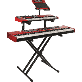Soporte Teclado Ql742 Formato "X" 2 Niveles / Doble Perfil - Negro Soporte Teclado Ql742 Formato "X" 2 Niveles / Doble Perfil - Negro