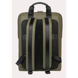 Tucano BKGOM15-VM Mochila Gommo para portátil 15-16" (MacBook Pro 16"), caucho, unisex, con bolsillo delantero, verde/negro