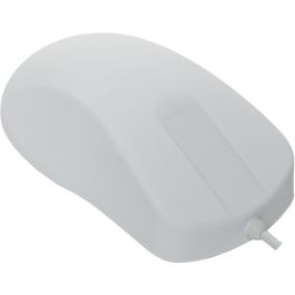 CHERRY AK-PMH1 Ratón Óptico USB Ergonómico para Uso Médico, 1000 DPI, Resistente al Agua IP68, Blanco