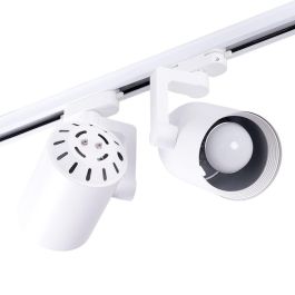 Pack 2 Foco de Carril Monofásico E27 PAR30/A65 Orientable Blanco para Iluminación Comercial de Acento y Exposiciones