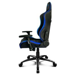 DRIFT DR200 Silla para videojuegos de PC Asiento acolchado Negro, Azul con reposabrazos 3D, respaldo reclinable y cojines lumbar/cervical