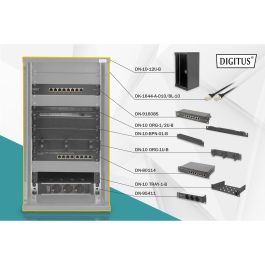 DIGITUS Bastidor de Red de Pared 10" 12U - 312x300mm (Ancho x Profundo) Negro para Redes y Servidores Precio: 291.69000036. SKU: B1HVDRCZNK