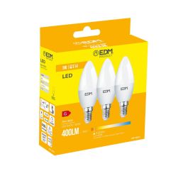 Pack de 3 bombillas LED EDM G 5 W E14 400 lm Ø 3,6 x 10 cm (3200 K)