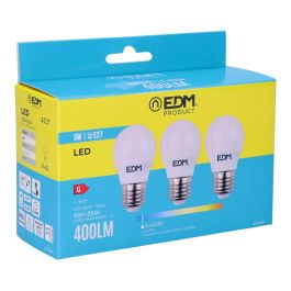 Pack de 3 bombillas LED EDM G 5 W E27 400 lm Ø 4,5 x 8 cm (6400 K)