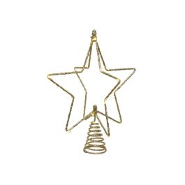 Estrella arbol navidad dorada alambre microled, 20x5x25cm. lumineo Precio: 6.59000001. SKU: B13QF737A6